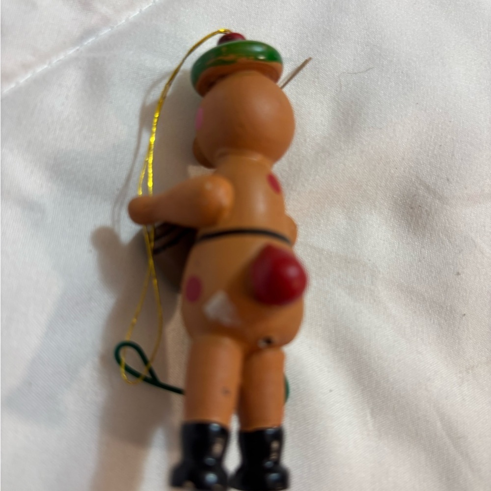 Vintage Wooden Ornament with Drum - Picture 4 of 4